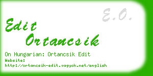 edit ortancsik business card